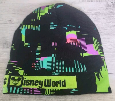 WALT DISNEY WORLD PARK AUTHENTIC BEANIE HAT CASTLE VIBRANT COLORS EMBROIDED OSFM-image