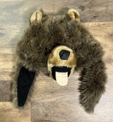 Disneyland California Adventure GURR Grizzly River Run Bear Hat Fuzzy Furry .-image