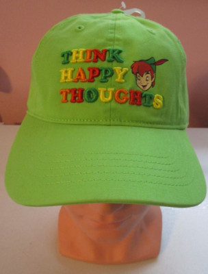 New Disney Parks WDW Peter Pan Think Happy Thoughts Cap Hat Adult One Size NWT-image
