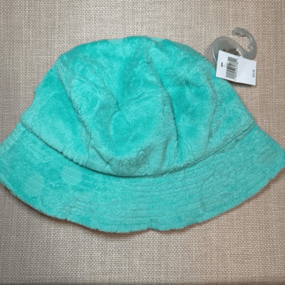 Disney Parks Terry Embossed Character Pattern Teal Bucket Hat NWT-image