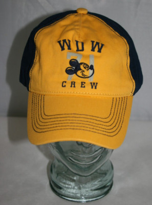 Walt Disney World WDW 71 Mickey Mouse Crew Yellow Blue Baseball Cap Adult Hat-image