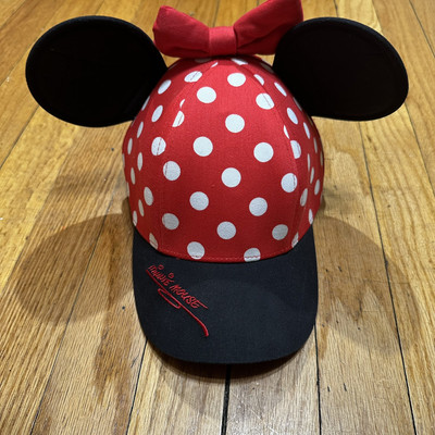 Walt Disney World Park Magical Minnie Mouse Hat Youth Polka Dot Mouse Ears Bow-image