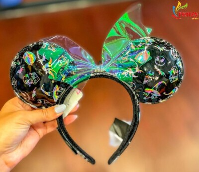 Loungefly Minnie Ears Clear Bow Headband Nightmare Before Christmas Disney-image