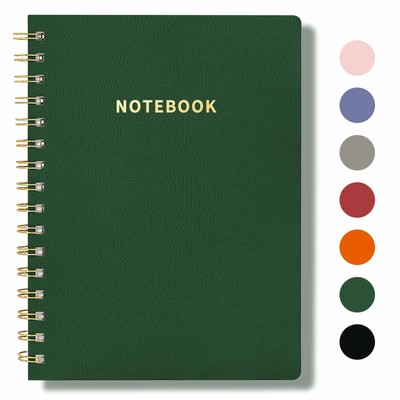 TSFPapier Spiral Notebook, Soft Cover Business Journal with Big Pocket, Widen...-image