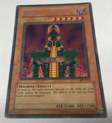 Yugioh JINZO BPT-011 Secret Rare Light Play 2003 Collectors Tin (BPT)-image