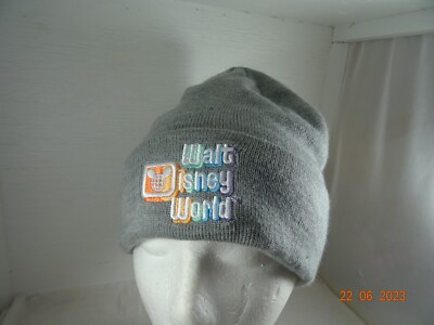 Disney Parks Walt Disney World Embroidered Knit Beanie hat Touque OSFM Grey-image
