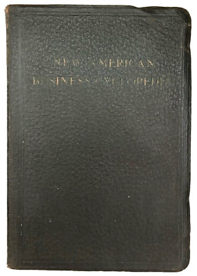Antique Reference Book New American Business Cyclopedia Leather Bound 1923 Rare-image