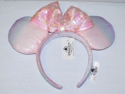 Disney Parks Shanghai Minnie Ears Resort Mickey Mouse Sakura Pink Headband US-image