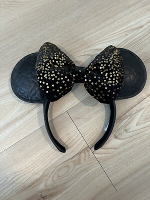 Black & Gold Walt Disney World 50th Anniversary Ear Headband-image
