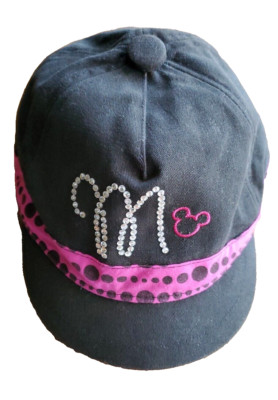 Disney Parks Authentic 6 Panel Hat Strapback Sequin Mickey Mouse Logo Cap-image