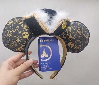 Walt Disney World Parks 50th Anniversary Castle black Ear Headband -image