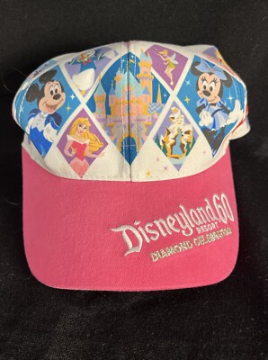 Disneyland Resort 60 Diamond Anniversary Youth Baseball Cap Hat Pink Disney Girl-image