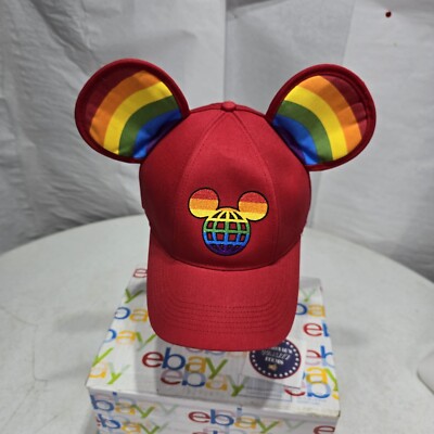 Disney Parks Mickey Mouse Rainbow Ears Baseball Cap for Adults | Pride Colors-image