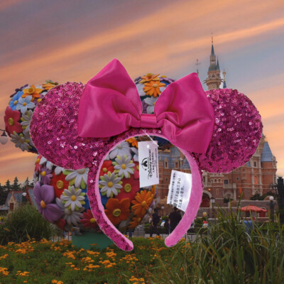 Bow Orchid Disneyland Gift Ears Hot Pink DisneyParks Magenta Headband Sequin-image
