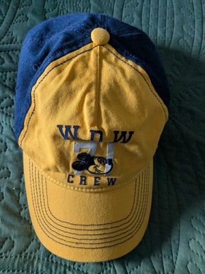 Disney Mickey WDW Walt Disney World Crew Adult Baseball Hat Yellow Blue Cap -image