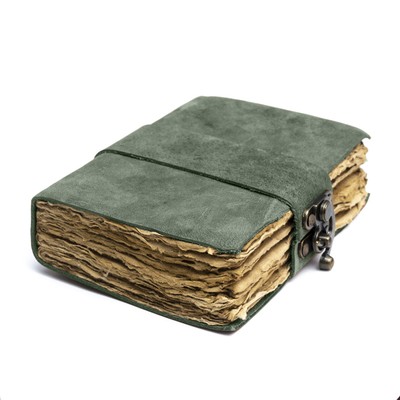 Nomadcraftsco. Vintage Leather Journal - Lock Closure, Book Of Shadows Journal,-image