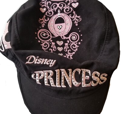 Vintage 2000s Walt Disney World Distressed Style Princess Rhinestone Hat-image