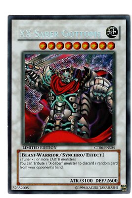Yugioh - 1X XX-Saber Gottoms - Secret Rare - Limited - CT06-ENS04 - Light Play-image