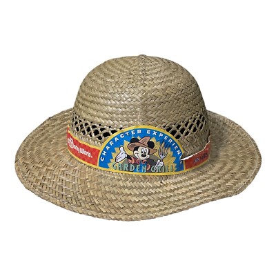 Walt Disney World Garden Grill Paper Band Epcot Mickey Straw Hat Child One Size-image