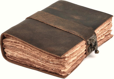 Leather Bound Vintage Journal for Women & Men - Book of Shadows - Lock Closure --image