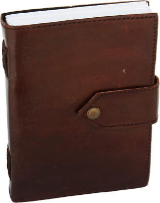 Handmade Leather Journal Notebook - Genuine Leather Bound Daily Personal -image