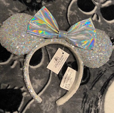 Cinderella Magic Mirror Limited Silver Disney Parks Minnie Ears Headband-image