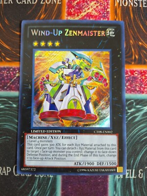 Yu-Gi-Oh! TCG Wind-Up Zenmaister CT08-EN002 Limited Secret Rare Near Mint-image