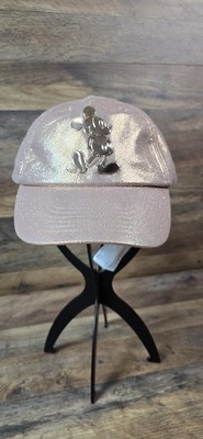 Walt Disney World Mickey Mouse PinkRose Gold Sparkle Baseball Cap Hat New w Tags-image
