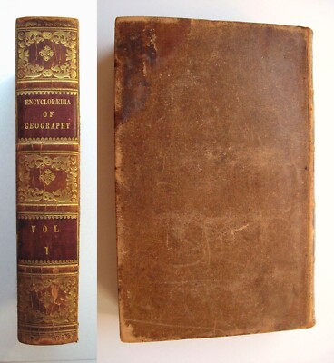 THE ENCYCLOPAEDIA OF GEOGRAPHY Volume 1 ~ Hugh Murray/T Bradford LEATHER 1841 E1-image