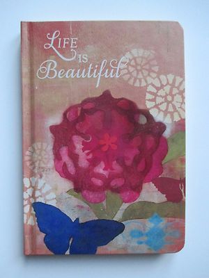 OBOT Life is beautiful HARD COVER JOURNAL blank book diary dream gratitude-image