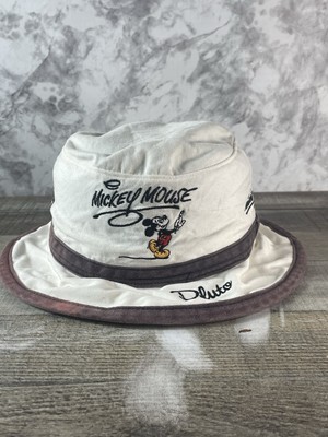 Walt Disney World Vintage White Bucket Hat Embroidered Character Signatures-image