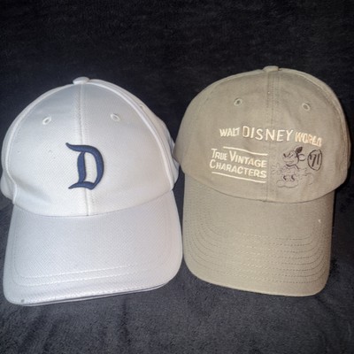 Disney Parks Lot Of 2 Embroidered Adjustable Caps White/Green VTG WDW-image