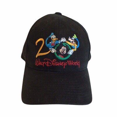 VINTAGE WALT DISNEY WORLD 2000 EMBROIDERED MICKEY AND FRIENDS HAT Y2K-image