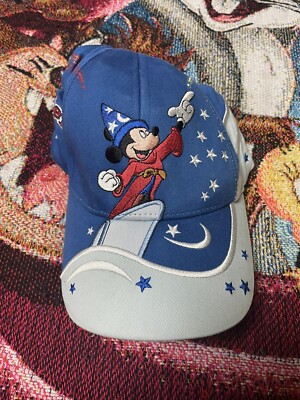 Mickey Mouse Sorcerers Hat Youth Adjustable Blue Silver Walt Disney World Kids-image
