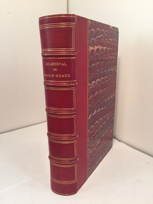 Le Journal de Marie-Edmee; FRENCH ROYAL FAMILY; BOOKPLATE; RED LEATHER BINDING-image