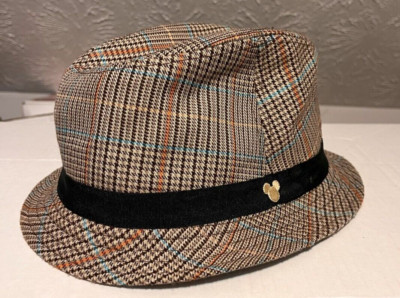 NWOT Walt Disney World Disneyland Parks MICKEY MOUSE Brown Houndstooth Hat-image