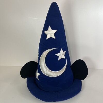 Walt Disney World Mickey Mouse Wizard Hat Blue Velvet Fantasia Sorcerer 17