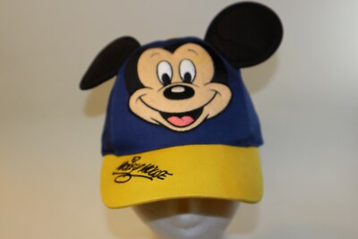 Walt Disney World Youth Childrens Mickey Mouse Ears Baseball Cap Hat Blue/Yellow-image