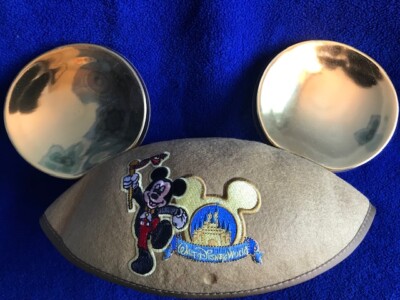 Disney EARs Hat Adult Walt Disney World Gold Mickey Mouse Please READ-image