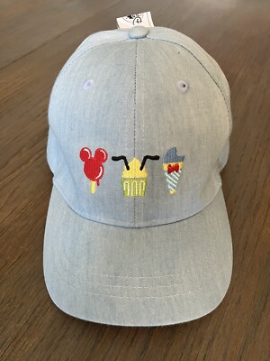 Disney Parks Ice Cream Dole Whip Character Snack Icon Blue Baseball Hat New-image