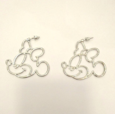 SILVER PLATED MINNIE MOUSE EARRINGS JEWELRY WALT DISNEY WORLD LAND MICKEY-image