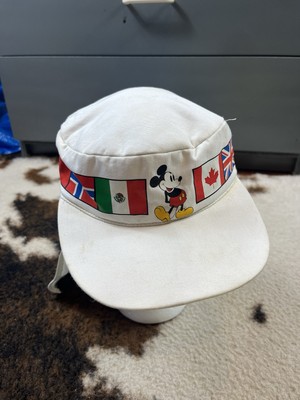 Vintage Walt Disney World Epcot Mickey Mouse Painters Hat Flags Ear Flaps -image