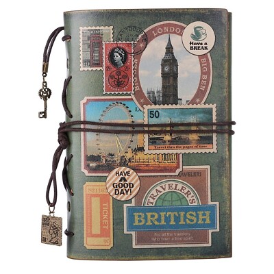 MALEDEN Leather Journal Notebook, Spiral Bound Traveler Notebook for Women Me...-image