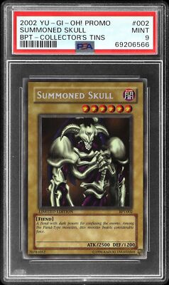 2002 YU-GI-OH! PROMO BPT-COLLECTOR'S TINS #002 SUMMONED SKULL PSA 9-image