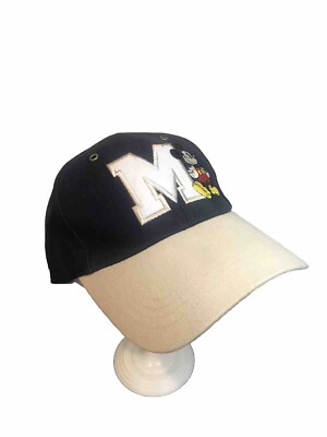 Disney Parks Walt Disney World Classic Mickey Mouse Letter M Hat Cap Blue-image
