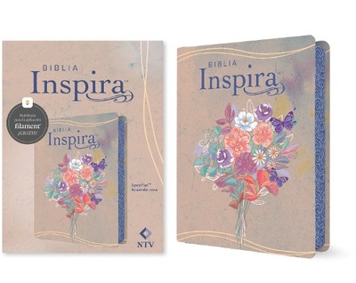 Tyndale Biblia Inspira Ntv Con Filament (Sentipiel, Acuarela Ros (Leather Bound)-image