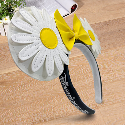 Disney Park Yellow 2024 Daisy White Chrysanthemum Loungefly Headband Minnie Ears-image