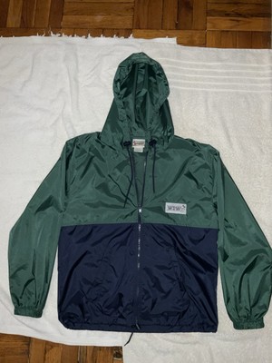 Walt Disney World Rain Jacket Unisex (S) Green Blue Hooded Zip Vintage🏰-image