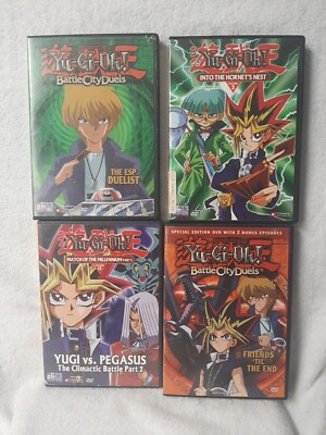 Lot Of 4 Yugioh DVDs Battle City Duels And More See Desc-image