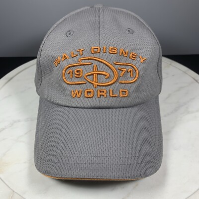 Walt Disney World 1971 Gray Orange Pattern Disney Baseball Hat One Size. H62-image